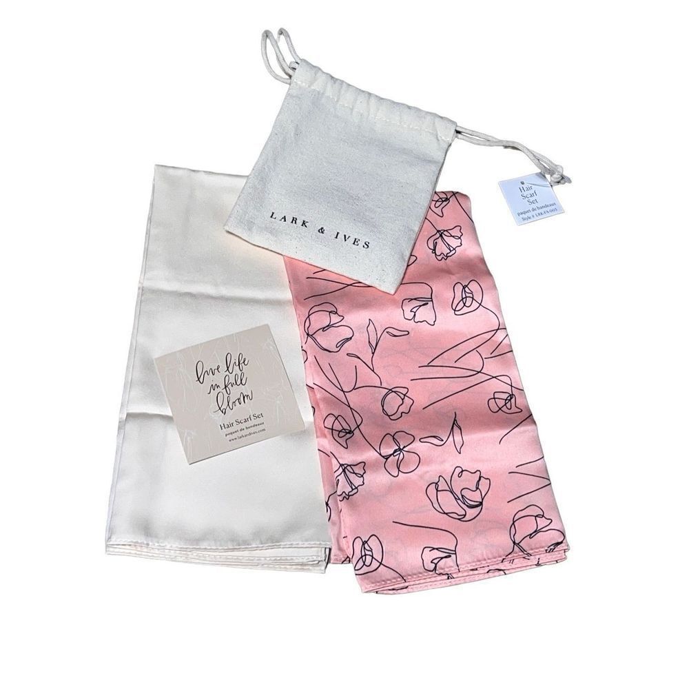 Lark & Ives NWT Silky Hair Scarf Set